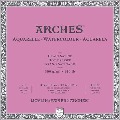BLOCCO ARCHES 300gr cm31x31 GS 20fg COLLATO QUATTRO LATI