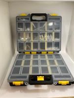 VALIGETTA 630pz ORGANIZER DOPPIA 38x33x6+6cm 16+16 SCOMPARTI