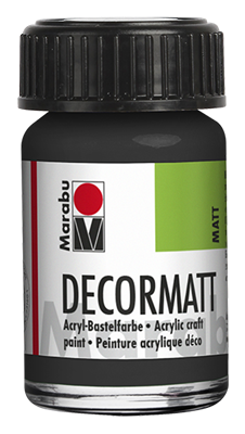 DECORMATT ACRILICO 15ml NERO OPACO 073 MARABU