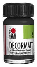 DECORMATT ACRILICO 15ml NERO OPACO 073 MARABU