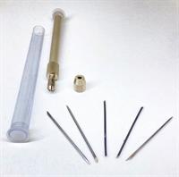 BULINO L135mm MORSETTO+5 DOPPIE PUNTE ACCIAIO D2mmx60mmL F.VARIE