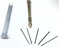 BULINO L135mm MORSETTO+5 DOPPIE PUNTE ACCIAIO D2mmx60mmL F.VARIE